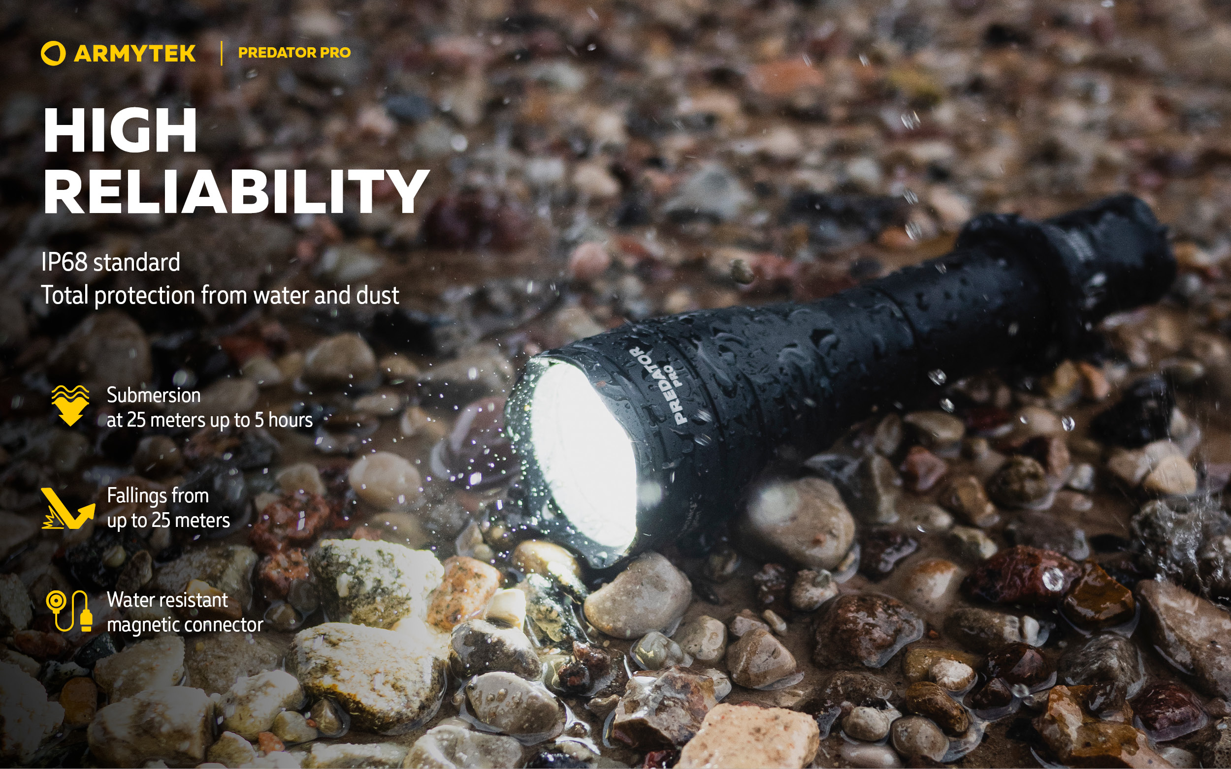 Armytek Predator Pro Magnet USB Warm - Tactical Flashlight Armytek Predator Pro Magnet USB Warm - Tactical Flashlight